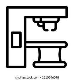 x-ray medical equipment line icon vector. x-ray medical equipment sign. isolated contour symbol black illustration