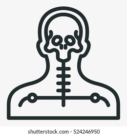 X-ray Minimalistic Flat Line Outline Stroke Icon Pictogram Symbol