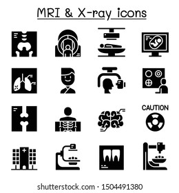 X-ray, MRI & Medical diagnostic icon set vector illustration graphic design