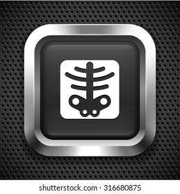 X-ray on Black Square Button