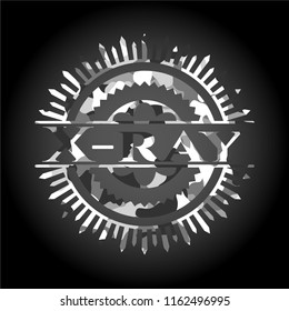 X-ray on grey camo pattern