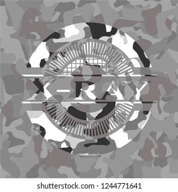 X-ray on grey camouflage pattern