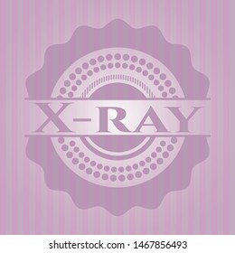 X-ray pink emblem. Vintage. Vector Illustration. Detailed.
