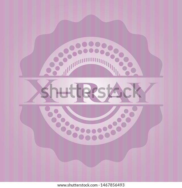 Xray Pink Emblem Vintage Vector Illustration Stock Vector (Royalty Free ...