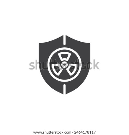 X-ray protection shield vector icon. filled flat sign for mobile concept and web design. X-Ray Shield glyph icon. Radiology symbol, logo illustration. Vector graphics