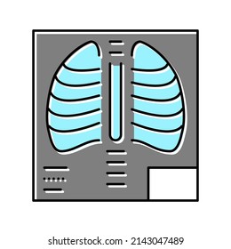 vector de icono de color de radiología de rayos x. signo de radiología de rayos X. ilustración de símbolo aislado