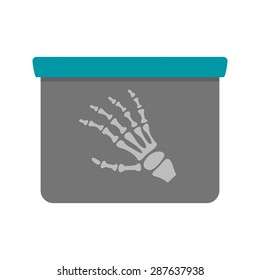 X-ray, ray, hand, skeleton icon vector image. Can also be used for healthcare and medical. Suitable for mobile apps, web apps and print media.