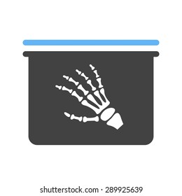 X-ray, ray, hand, skeleton icon vector image. Can also be used for healthcare and medical. Suitable for mobile apps, web apps and print media.