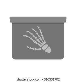 X-ray, ray, hand, skeleton icon vector image. Can also be used for healthcare and medical. Suitable for mobile apps, web apps and print media.