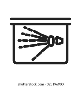 X-ray, ray, hand, skeleton icon vector image. Can also be used for healthcare and medical. Suitable for mobile apps, web apps and print media.