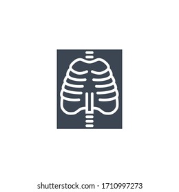 X-ray related vector glyph icon. Isolated on white background. Vector illustration.