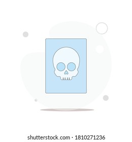 X-ray ribs vector flat illustration on white