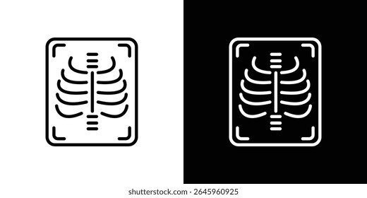 Icono de escaneo de rayos X Vector de logotipo de estilo plano. perfecto para diseños de UI