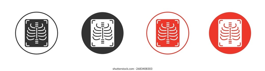Icono de escaneo de rayos X Logos. Plantilla de diseño de icono de Vector plano