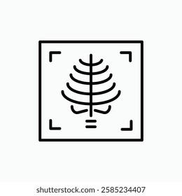 X-ray scan icon. simple vector icon