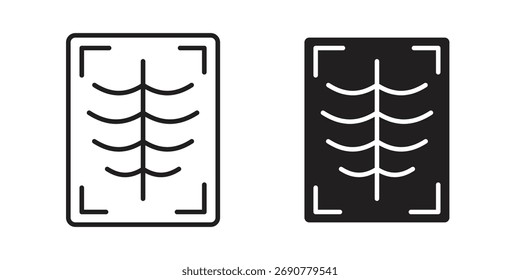 X-ray scan icon simple vector symbol