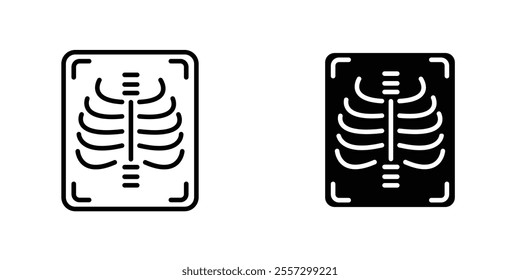 X-ray scan Icon vector. liner and flat style icons set.