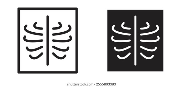 X-ray scan liner icon vector set.