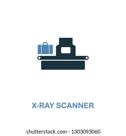 X-Ray Scanner icon in 2 colors style design. Premium symbol from security icons collection. Pixel perfect X-Ray Scanner icon for web ui and ux, apps, software usage.