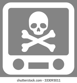 Xray Screening vector icon. Style is flat white symbol, rounded angles, gray background.