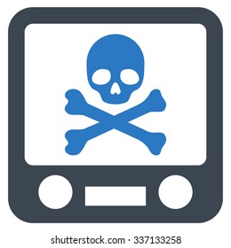 Xray Screening vector icon. Style is flat bicolor smooth blue symbol, rounded angles, white background.