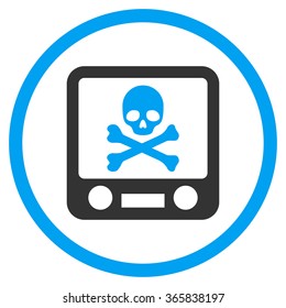 Xray Screening vector icon. Style is bicolor flat circled symbol, blue and gray colors, rounded angles, white background.