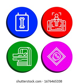 xray simple icons set. Contains such icons as X ray, Body scan, Mri, can be used for web, mobile and logo