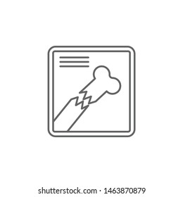 X-ray, skeleton icon. Element of medicine icon. Thin line icon