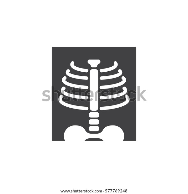 Xray Symbol Roentgen Icon On White Stock Vector (Royalty Free) 577769248