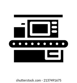 x-ray technology electronic equipment glyph icon vector. x-ray technology electronic equipment sign. isolated contour symbol black illustration