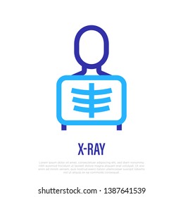 X-ray thin line icon. Vector illustration of medical equipment.