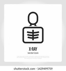 X-ray thin line icon. Vector illustration of medical equipment.