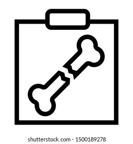 x-ray thin line vector icon