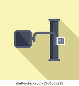 Xray tool hospital icon flat vector. Clinic wellness. Thorax beam patient