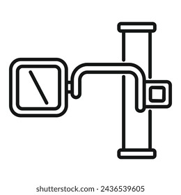 Xray tool hospital icon outline vector. Clinic wellness. Thorax beam patient