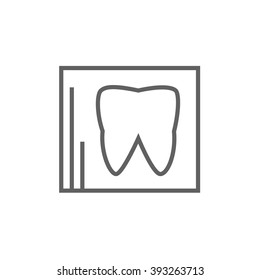 X-ray of tooth line icon.