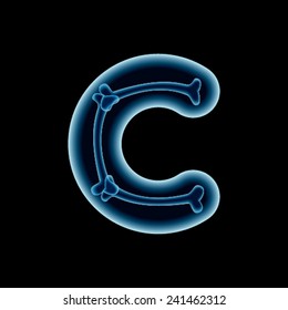 X-ray transparent font (eps10).