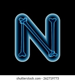 X-ray transparent font (eps10).