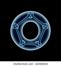 X-ray transparent font (eps10).