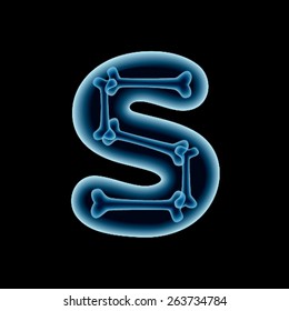 X-ray transparent font (eps10).