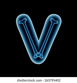 X-ray transparent font (eps10).