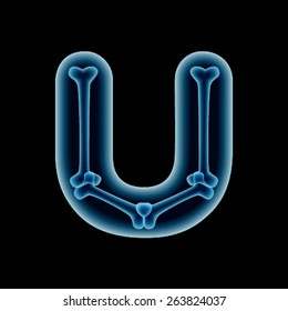 X-ray transparent font (eps10).