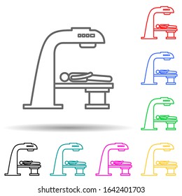 x-ray treatment multi color style icon. Simple thin line, outline vector of hospital icons for ui and ux, website or mobile application