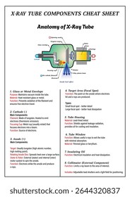 COMPONENTES DO TUBO DE RAIOS X FOLHA DE TRAPAÇA com diagrama