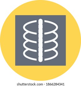 x-ray vector flat colour icon