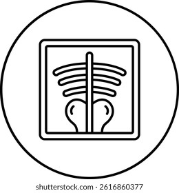X-ray vector icon. Can be used for printing, mobile and web applications.