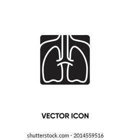 X-ray vector icon. Modern, simple flat vector illustration for website or mobile app.Roentgen and lung symbol, logo illustration. Pixel perfect vector graphics	