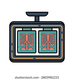 X-Ray Viewbox Lightboard Icon for Doctor Office