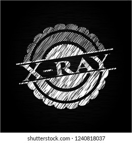X-ray written on a blackboard