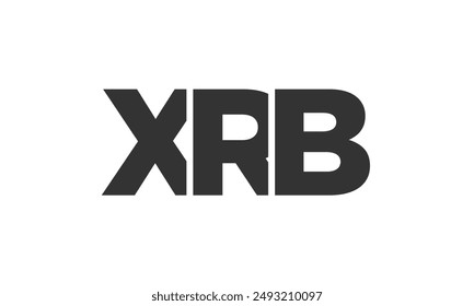 XRB logo design template with strong and modern bold text. Initial based vector logotype featuring simple and minimal typography. Trendy company identity ideal for businesses brand presence.